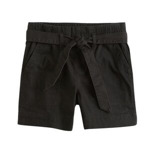 One5one Black Pull-On Self Belt Shorts